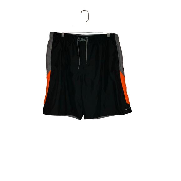 Nike Men’s XXL Grey & Orange Swim Trunks Board Shorts - Picture 1 of 8
